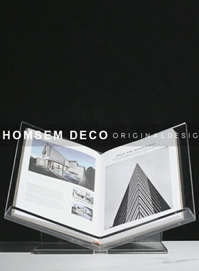 现代简约透明亚克力n立型杂志书架桌面摆件书房样板房间办公室摆