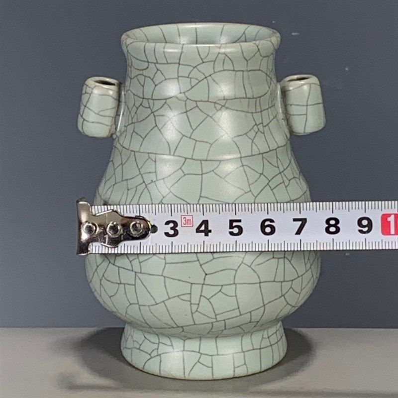 热销瓷器古玩文玩杂项老货旧货y收藏哥窑开片双耳贯耳瓶老窑瓷收,淘宝优惠券,粉丝福利购,淘宝优惠卷