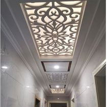 pvc ceiling hollowed-out carved flower plate gangway ceiling flower lattice European style through flower plate partition Xuanguan screen background wall panel