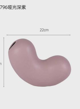 现代简约风格陶瓷花o瓶抽象艺术装饰摆件干花插花桌面客厅装饰品