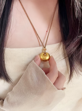 古法小胖福吊坠女平安项链转运珠