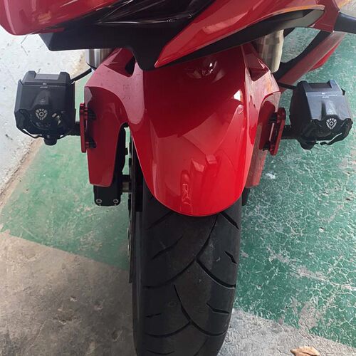 适用春风450SR 赛l600赛550赛400赛350追600 飓风302R改装射灯支 - 图2