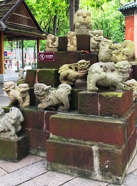 醒狮台艺术玻璃钢铸铜室内学院石雕小品雕塑定制景观W公园文化定