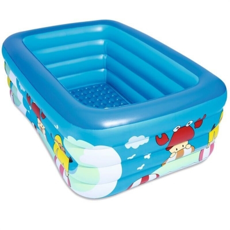 亲子小孩子气垫塑料儿童游泳池养鱼无味加厚家用幼家庭超大型玩具 - 图0