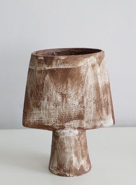 Atpeun侘寂j风手工陶艺抽象集合花器现代简约艺术花瓶摆件民宿样