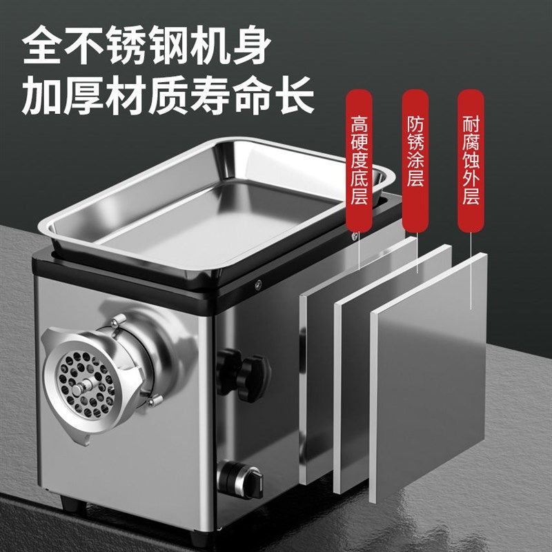 绞肉机商用大功率切肉机电动不锈钢打肉机绞馅P机绞辣椒碎菜灌肠,淘宝优惠券,粉丝福利购,淘宝优惠卷
