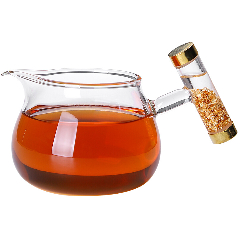 加厚高硼硅玻璃公道杯家用分茶器单个茶海日式公平杯高档泡茶工具 - 图0