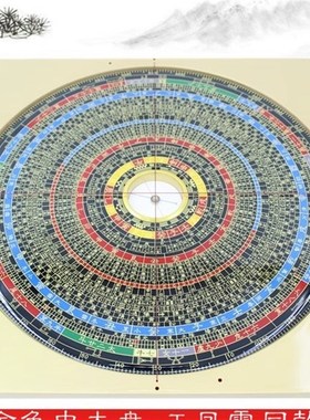 易仙强磁针8寸6综合奇门罗盘金色C电木盘 王凤霖同款精准指针中式