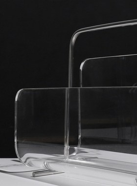 现代简约样板间书房o软装售楼处客厅提手杂志书架办公桌面收纳摆