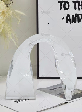 几何摆件现代酒店样板房家居客厅电视柜卧室Q亚克力工艺品装饰品