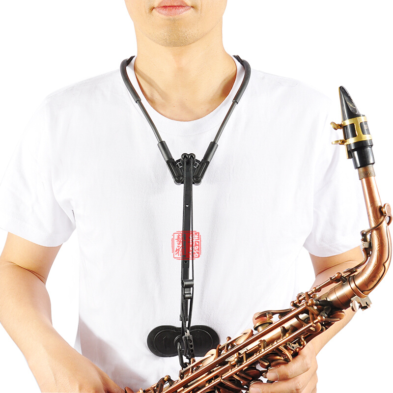 瑞士saxholder pro萨克斯背带双肩挂带肩带儿童学生成人封闭挂钩 - 图0