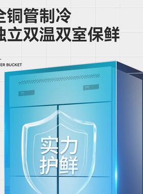 四门冰箱冷藏冷冻商用酒店厨房保鲜柜速冻不锈钢立式冰柜