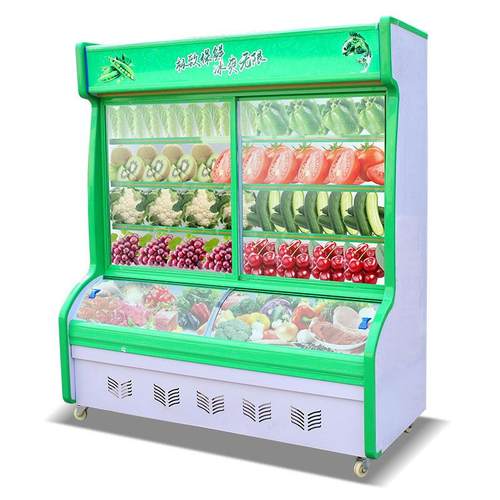 麻辣烫展示柜饭店点菜柜商用水果风幕保鲜柜冷藏冷冻立式冰箱冷柜 - 图3