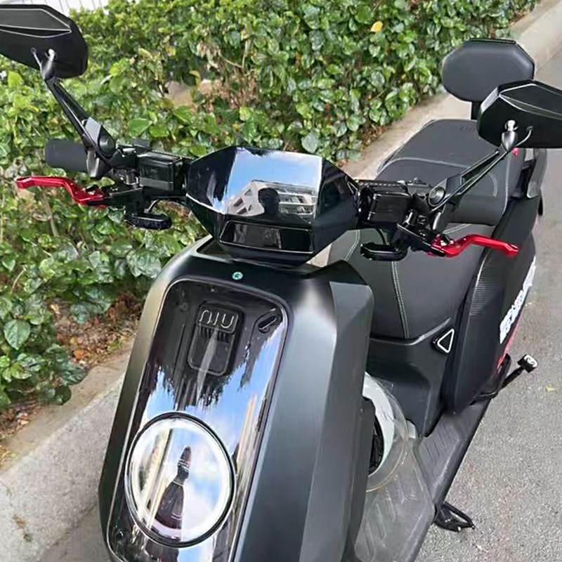 适用极核2025电动摩n托车AE4 Max 改装铝合金刹车牛角 双碟刹手柄 - 图1