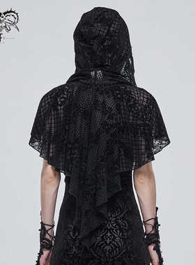 Devilfashion披肩植绒斗篷外搭