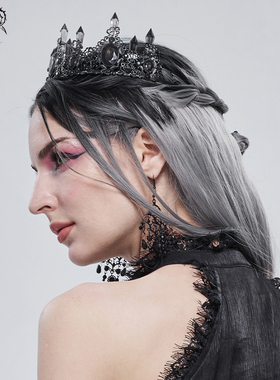 Devilfashion哥特水晶柱皇冠