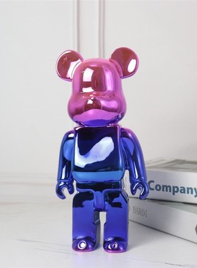 摆件网红熊暴力装饰卡通电视柜雕塑公仔客厅电Q镀品样板房商场软