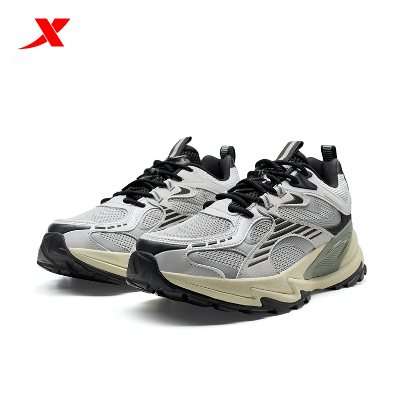 特步男子户外鞋2025春季新款运动防滑户外休闲登山鞋975119170002 - 图3