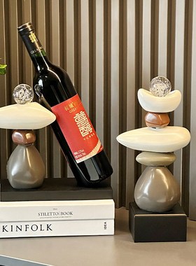 高级感时来运转艺术轻q奢摆件办公室博古架客厅玄关酒柜家居装饰