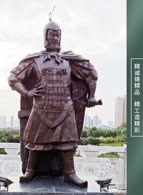 玻璃钢仿c铜将军赵武灵王全身像景观雕像古代人纪念馆仿古园林景