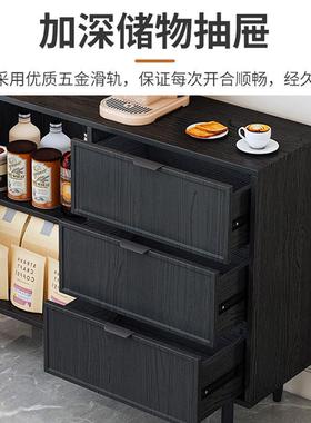 餐边柜轻奢木质靠墙一体厨房橱柜简约茶水柜客厅边柜储物柜收纳柜