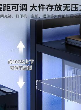 电竞房电脑主机托架多层可移动机箱底座置物架落地家用桌下小推车