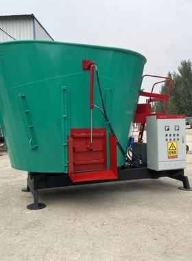 养牛场大型草料搅拌机全日粮双轴拌草机五立方饲草料称重拌料机