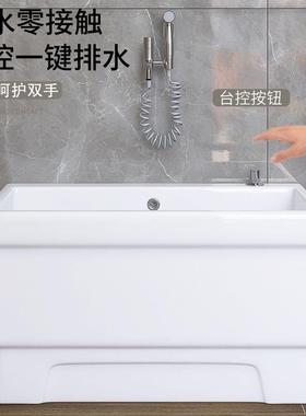 阳台大号超长池陶瓷洗拖把池长方形拖布池落地式家用墩布池地盆