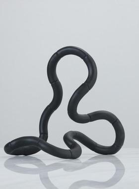 中古复刻环抽象曲线造型设计款装饰艺术摆件样板房书房软装饰品