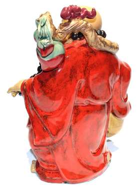 精品笑佛尼勒佛石湾陶瓷公仔桌面摆件现代简约卧室客厅摆设可