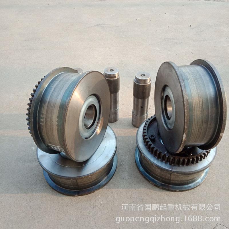 现货平面凹面齿圈300LD轮单梁大车行走轮端梁地梁主动被动驱动轮 - 图1