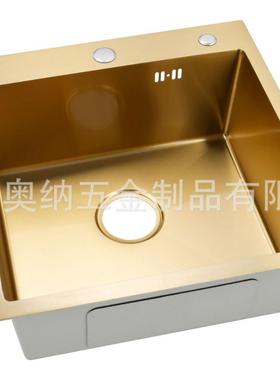 外贸304金色不锈钢飞瀑布雨水槽/单槽工厂