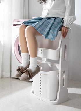 家用多功能整理置物架浴室分类脏衣篮洗衣篓塑料大号移动收纳萍