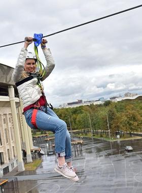 户外儿童溜索滑索手柄滑轮钢丝绳索道滑轮室内溜索滑轮后院滑索