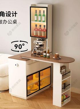 实木吧台柜家用客厅靠墙隔断柜阳台休闲小吧台小型中古伸拉伸纳柜