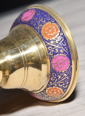 供果盘水果盘供用前八吉祥彩绘果盘密P宗贡盘供用品托盘