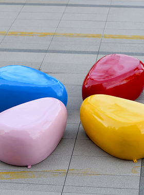 玻璃纤维彩色椅子凳子雕塑摆件行销F中心样品屋展示中心商场学校