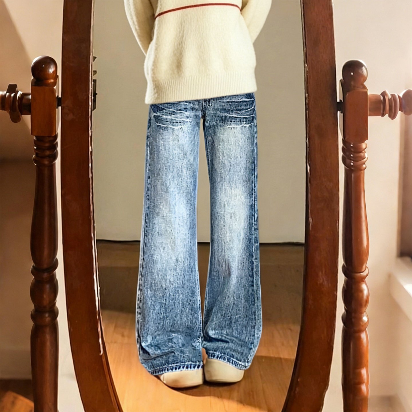 300斤大码女装胖mm梨型身材阔腿牛仔裤女高腰显瘦遮胯百搭直筒裤,淘宝优惠券,粉丝福利购,淘宝优惠卷