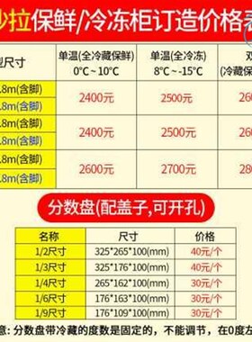 新品可定制开槽j小菜商用保鲜工作台冰柜冷藏柜平冷奶茶店冰箱卧