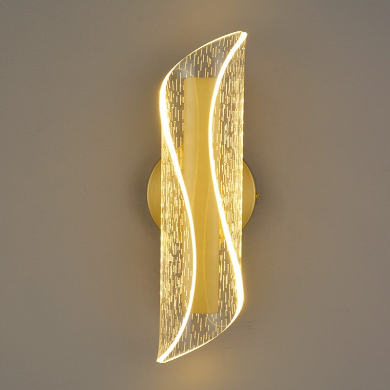 线条灯导光LED酒吧蝴蝶民宿轻奢创意客厅卧室床头酒店网红墙壁灯 - 图1