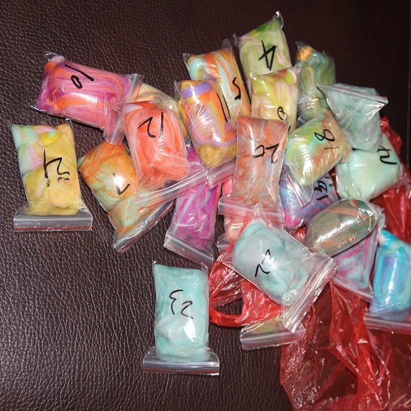 热销【颜色可选】k66S混色羊毛条夹花羊毛手工戳戳乐羊毛毡材料包,淘宝优惠券,粉丝福利购,淘宝优惠卷