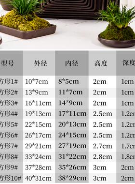 吸水石底座盆上水石假山盆景专用盆水仙铜钱草陶瓷水培紫砂瓷花盆