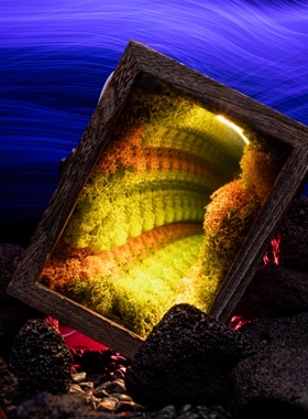 生野造物深渊苔藓无尽氛围灯x夜灯桌面摆件节S日生日礼物装饰品