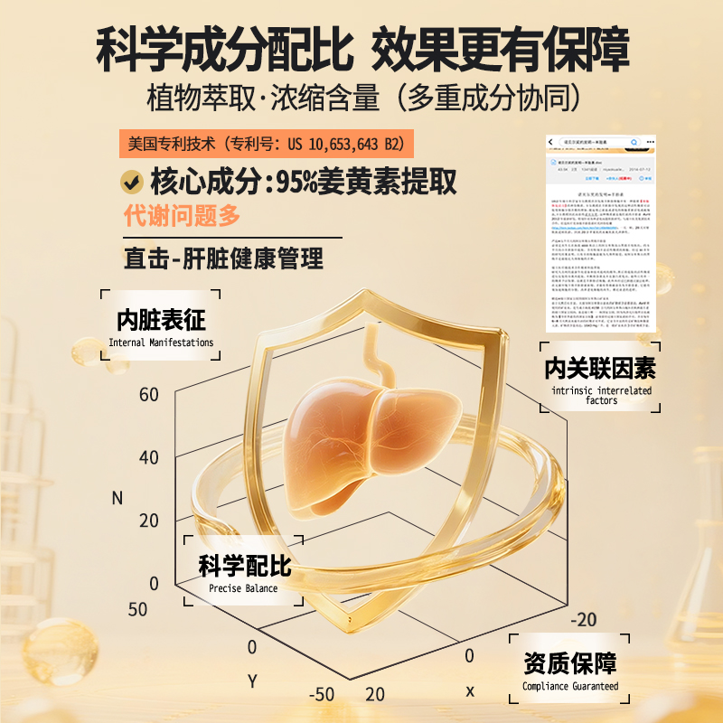 跨境进口OLZZ净肝胶囊成分C3姜黄奶蓟草护肝熬夜常备*3瓶装