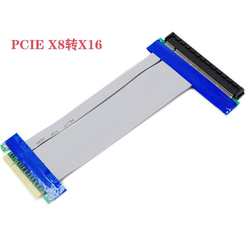 PCIE延长线PCI-E转接软排线X1转16X显卡4X转8X增高卡PCI公对母2.0-图1