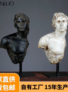 北欧复古轻奢家居人物雕塑树脂摆件客厅大堂创意大型人物装饰摆件