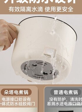 电煮锅多功能宿舍学生锅家用小型电热火锅迷你泡面锅单人用小电锅