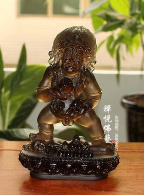 极速禅悦古法真琉璃五姓白黄黑红绿五路I财神密宗佛像藏传礼佛桌