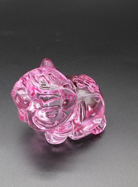 极速粉紫黄水晶虎摆n件虎年新年礼物生日十二生肖开业家居装饰招