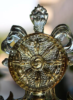 极速禅悦古法琉璃供具吉祥八宝摆件佛台I佛供用品八吉祥摆件彩色